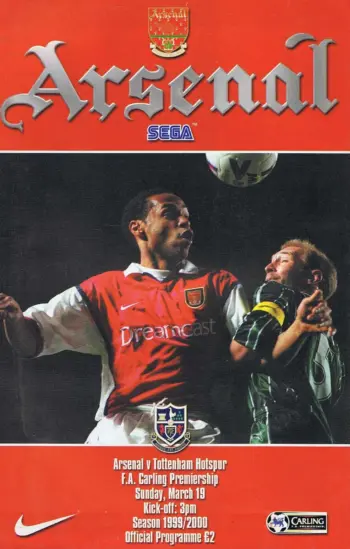 Spurs v Arsenal FC (19 Mar 2000) Programme