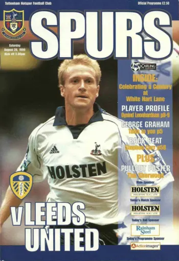 Spurs v Leeds United (28 Aug 1999) Programme