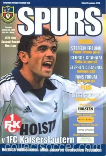 Spurs v 1. FC Kaiserslautern (28 Oct 1999) Programme