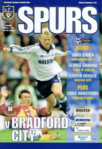 Spurs v Bradford City (04 Mar 2000) Programme
