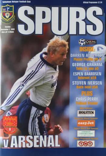 Spurs v Arsenal FC (07 Nov 1999) Programme