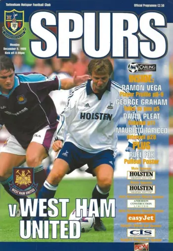 Spurs v West Ham United (06 Dec 1999) Programme