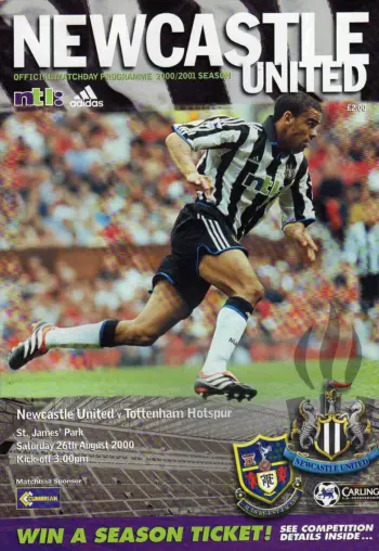 Spurs v Newcastle United (26 Aug 2000) Programme