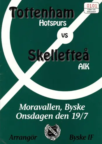 Spurs v Skellefteå FF (19 Jul 2000) Programme