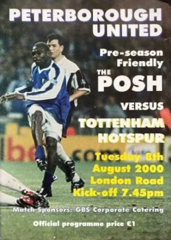 Spurs v Peterborough United (08 Aug 2000) Programme