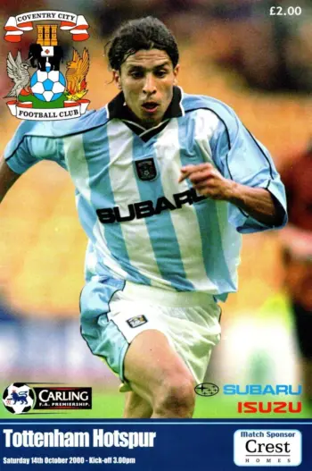Spurs v Coventry City (14 Oct 2000) Programme