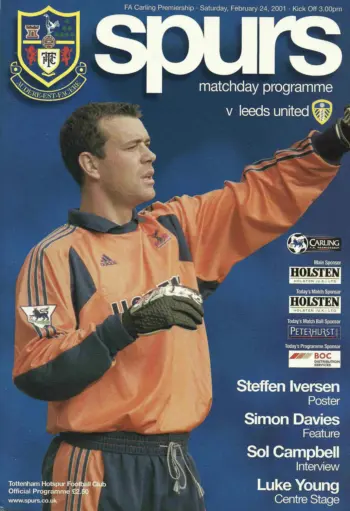 Spurs v Leeds United (24 Feb 2001) Programme