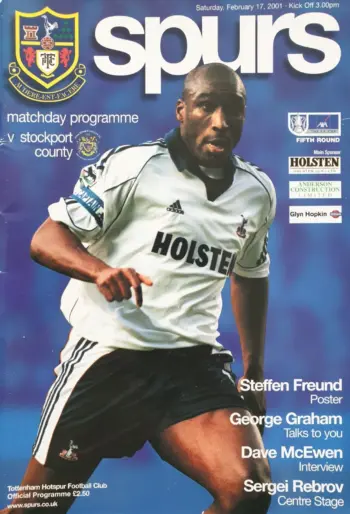 Spurs v Stockport County (17 Feb 2001) Programme