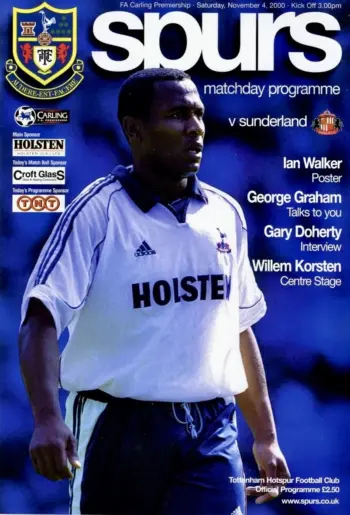 Spurs v Sunderland AFC (04 Nov 2000) Programme