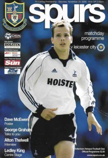 Spurs v Leicester City (25 Nov 2000) Programme
