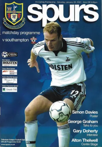 Spurs v Southampton FC (20 Jan 2001) Programme