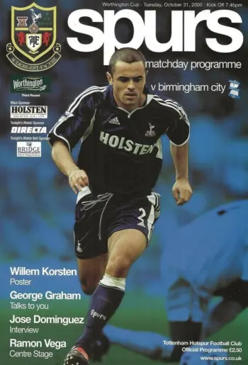 Spurs v Birmingham City (31 Oct 2000) Programme