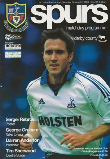 Spurs v Derby County (21 Oct 2000) Programme