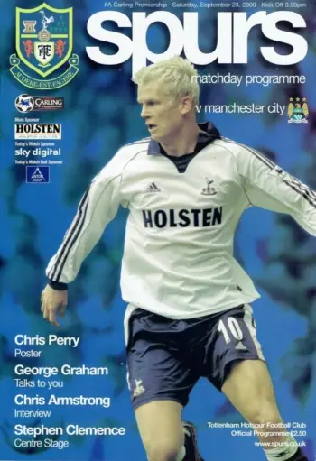 Spurs v Manchester City (23 Sep 2000) Programme