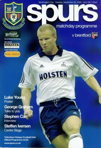 Spurs v Brentford FC (26 Sep 2000) Programme