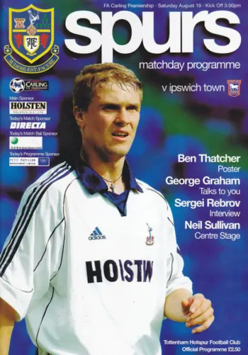 Spurs v Ipswich Town (19 Aug 2000) Programme
