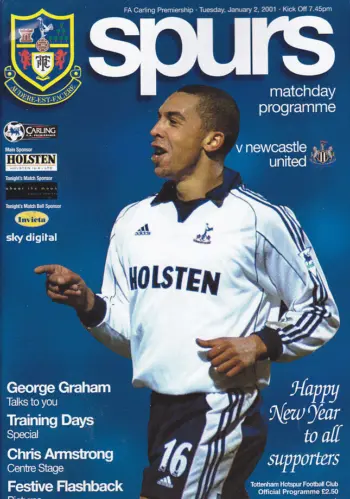 Spurs v Newcastle United (02 Jan 2001) Programme
