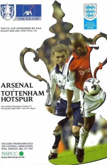Spurs v Arsenal FC (08 Apr 2001) Programme