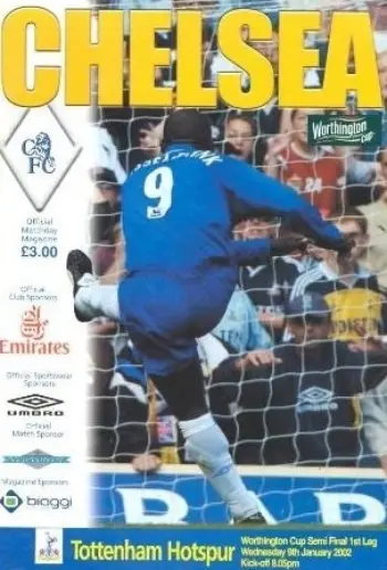 Spurs v Chelsea FC (09 Jan 2002) Programme