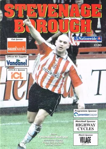 Spurs v Stevenage FC (13 Jul 2001) Programme
