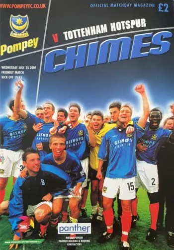 Spurs v Portsmouth FC (25 Jul 2001) Programme