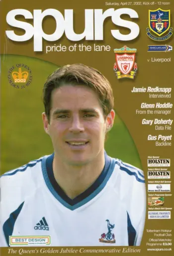 Spurs v Liverpool FC (27 Apr 2002) Programme