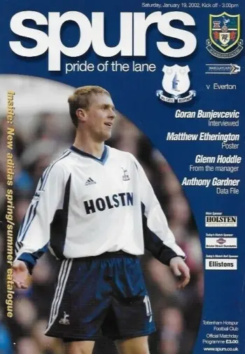Spurs v Everton FC (19 Jan 2002) Programme