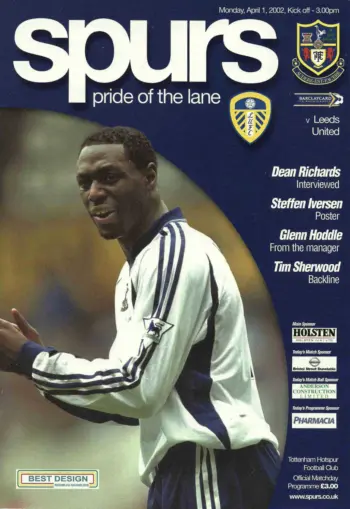 Spurs v Leeds United (01 Apr 2002) Programme
