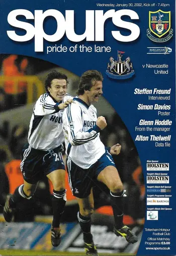 Spurs v Newcastle United (30 Jan 2002) Programme