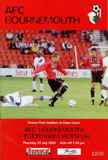 Spurs v AFC Bournemouth (25 Jul 2002) Programme