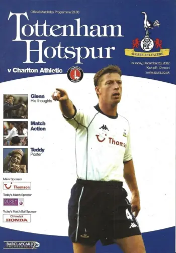 Spurs v Charlton Athletic (26 Dec 2002) Programme