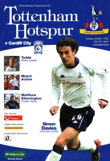 Spurs v Cardiff City (01 Oct 2002) Programme