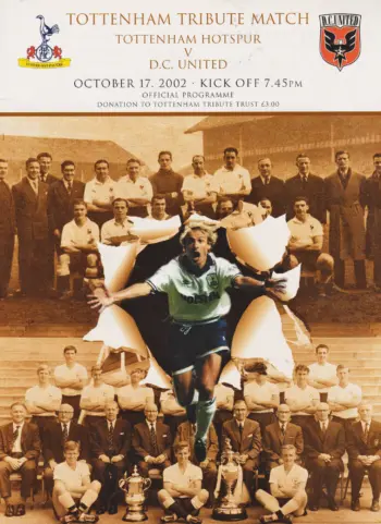 Spurs v DC United (17 Oct 2002) Programme