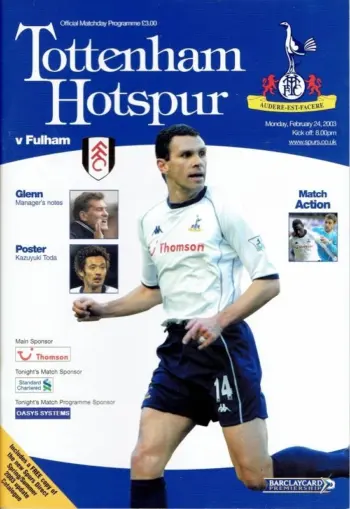 Spurs v Fulham FC (24 Feb 2003) Programme