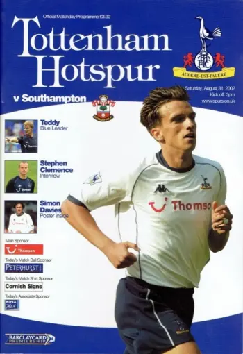 Spurs v Southampton FC (31 Aug 2002) Programme