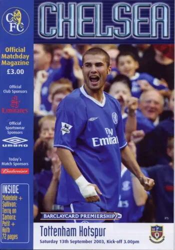 Spurs v Chelsea FC (13 Sep 2003) Programme