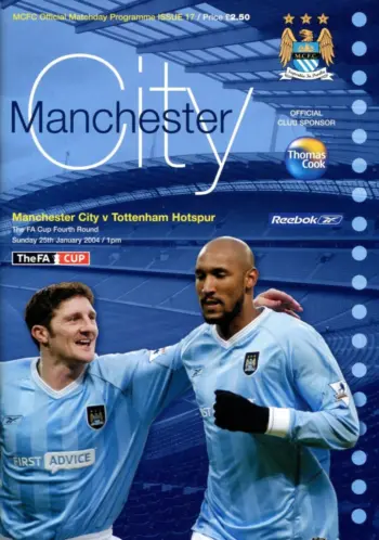 Spurs v Manchester City (25 Jan 2004) Programme