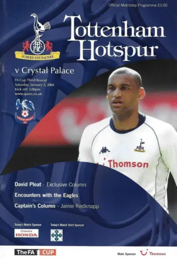 Spurs v Crystal Palace (03 Jan 2004) Programme