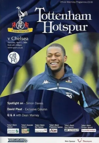 Spurs v Chelsea FC (03 Apr 2004) Programme