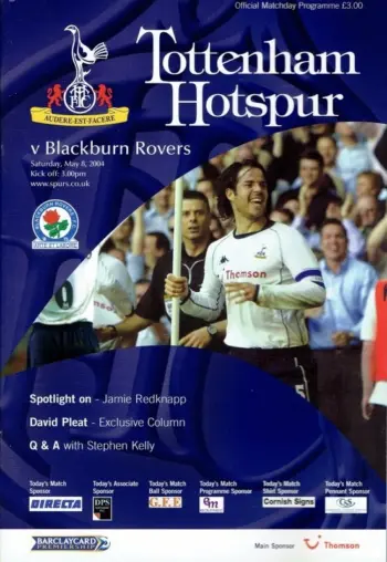 Spurs v Blackburn Rovers (08 May 2004) Programme