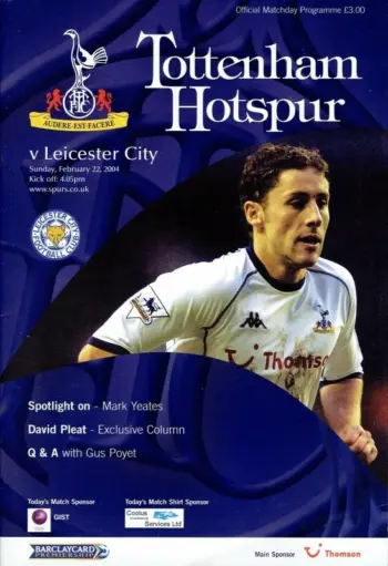 Spurs v Leicester City (22 Feb 2004) Programme