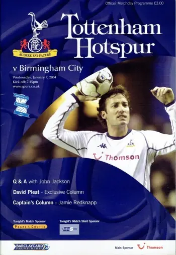 Spurs v Birmingham City (07 Jan 2004) Programme