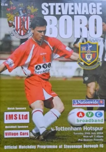 Spurs v Stevenage FC (20 Jul 2004) Programme