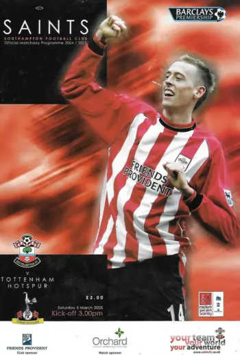 Spurs v Southampton FC (05 Mar 2005) Programme