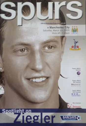 Spurs v Manchester City (19 Mar 2005) Programme