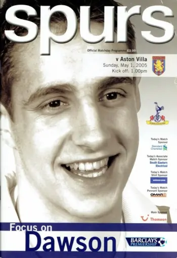 Spurs v Aston Villa (01 May 2005) Programme