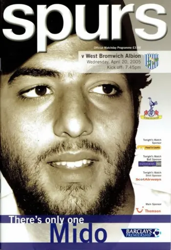 Spurs v West Bromwich Albion (20 Apr 2005) Programme