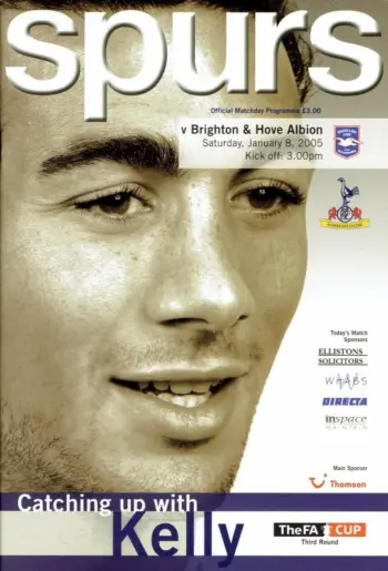 Spurs v Brighton & Hove Albion (08 Jan 2005) Programme