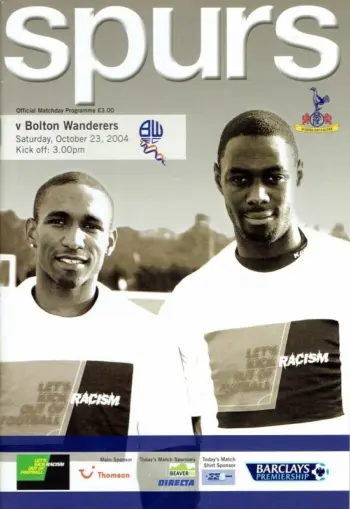 Spurs v Bolton Wanderers (23 Oct 2004) Programme