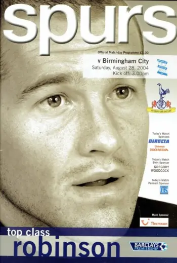 Spurs v Birmingham City (28 Aug 2004) Programme